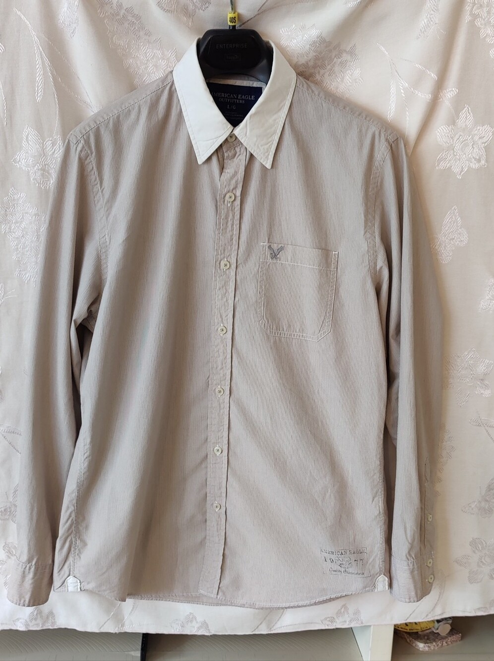 American Eagle Mens L/S Button Up Shirt Sz Lg